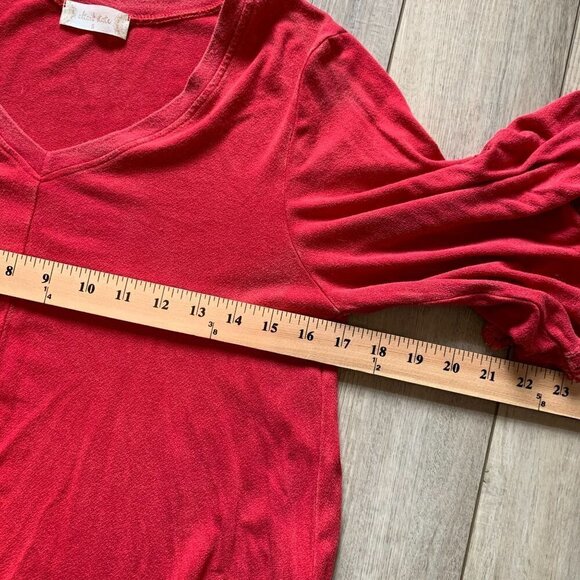 Altar'd State Womens Red Blouse Boho Flair Bell Sleeves Size Small - Picture 8 of 9